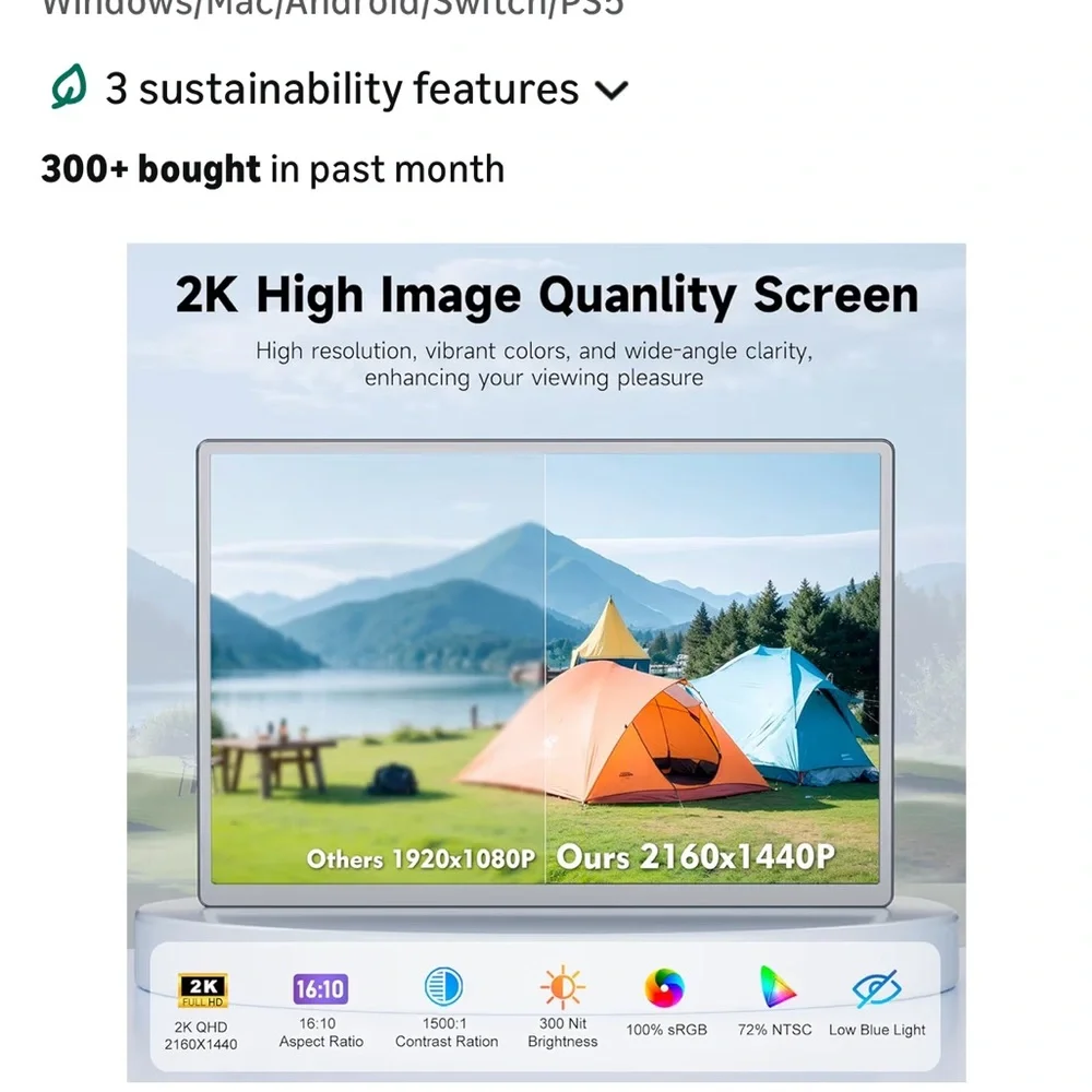 Keefya Laptop Monitor Extender 14”